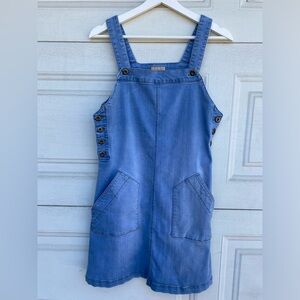 Denim overall dress women’s size medium